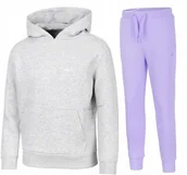 Dresy męskie - 4F OCIEPLANY DZIEWCZÄCY DRES KOMPLET BLUZA SPODNIE / rozm 158 - miniaturka - grafika 1