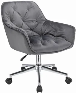 Fotel biurowy, krzesło biurowe Elior Szare tapicerowane krzesło obrotowe welurem E1-W01 - Fotele i krzesła biurowe Fotel biurowy, krzesło biurowe Elior Szare tapicerowane krzesło obrotowe welurem E1-W01 - Fotele i krzesła biurowe - miniaturka - grafika 1