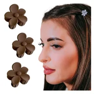 Ozdoby do włosów - Klamra do Włosów Brązowy Zestaw 10 Sztuk mini kwiat spinki Lekkie i Wygodne - miniaturka - grafika 1