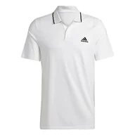 Koszulki męskie - adidas Męska koszulka polo Essentials Piqué małe logo koszulka polo z krótkim rękawem, XXS biała - miniaturka - grafika 1