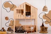 Łóżka dla dzieci i młodzieży - Łóżko piętrowe TED A 70x140 sosna - miniaturka - grafika 1