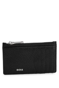 BOSS Mężczyźni New Crosstown 10 cm3 Z Skórzane etui na karty z klapką na monety, Czarny001, Taille unique - Etui na dokumenty i karty - miniaturka - grafika 1
