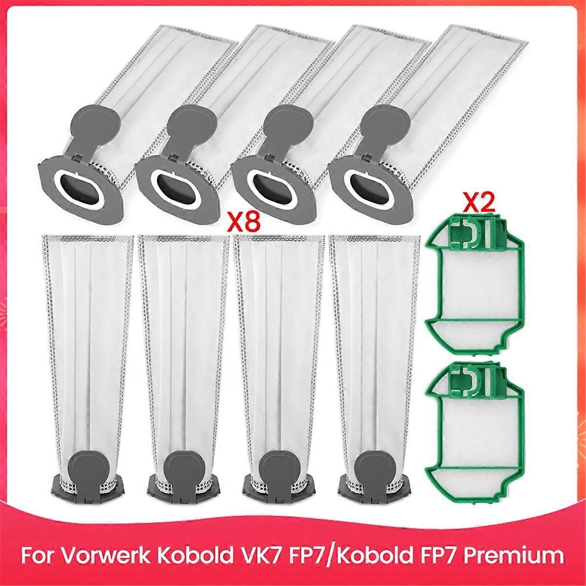 Worki do odkurzaczy do worków filtracyjnych Vorwerk Kobold VK7 FP7, Kobold FP7 Premium Części zamienne Jak pokazano