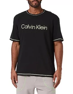 Koszulki męskie - Calvin Klein Koszulka męska S/S Crew Nk, Czarny, S - grafika 1