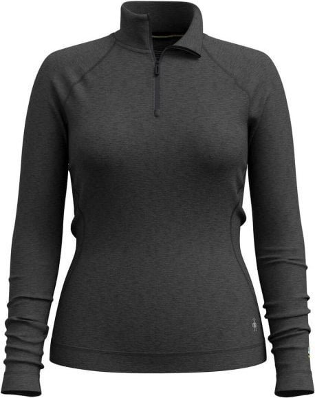 W'S Classic Thermal Merino Base Layer 1/4 Zip Boxed, 010 charcoal heather, M
