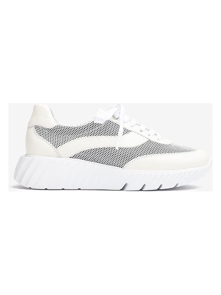 Unisa Skórzane sneakersy w kolorze białym