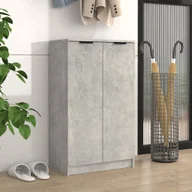 Szafki na buty - vidaXL Szafka na buty betonowa szara 59x35x100 cm materiał drewnopochodny - Szafka na buty - Szafki na buty - Przechowywanie butów - Organizer na buty - miniaturka - grafika 1