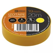 Przewody elektryczne - Emos Taśma izolacyjna PVC 19mm/20m żółta F61926 - miniaturka - grafika 1