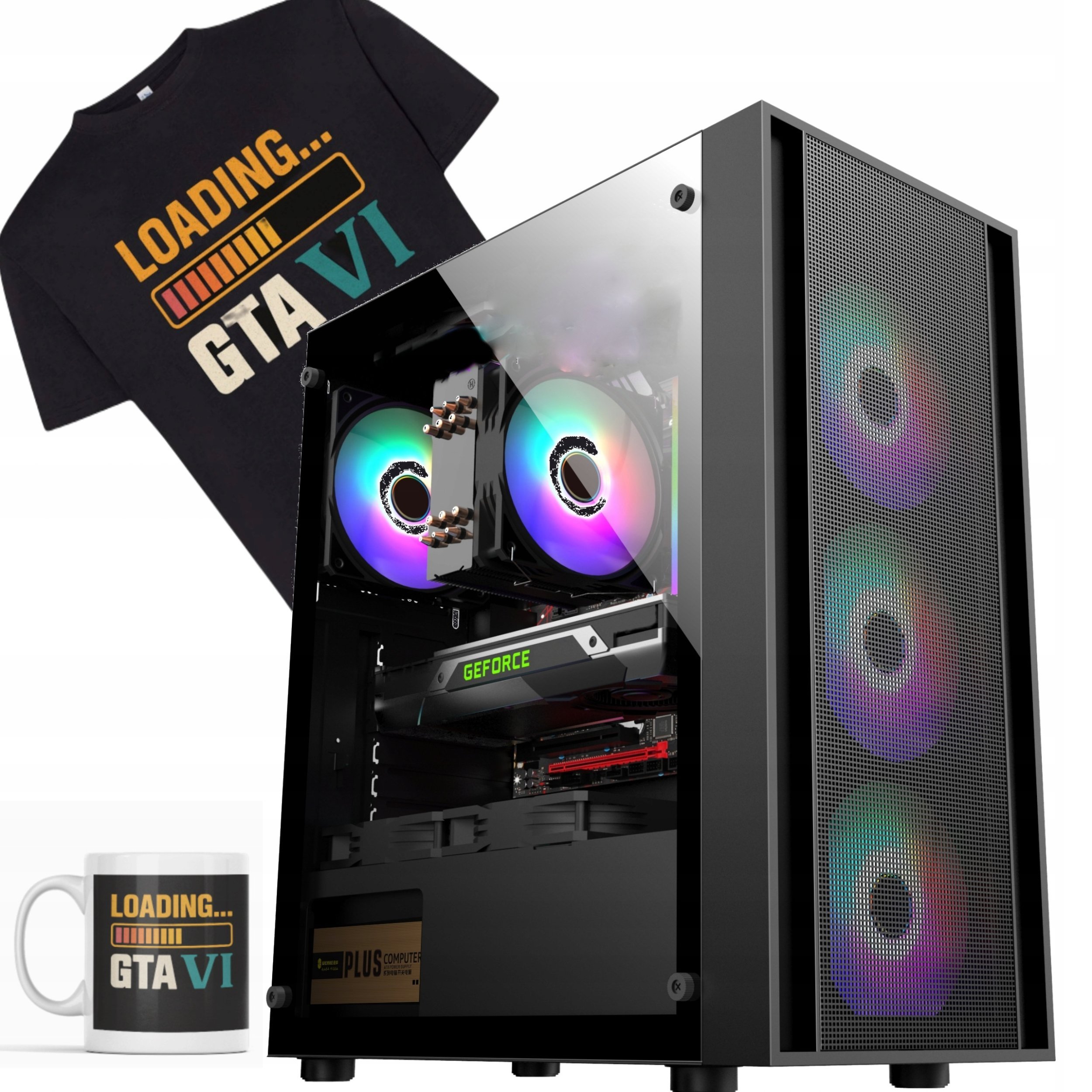 Komputer do gier Ryzen 7 8700 /RTX 5060 /32GB DDR5 /ARGB / GTA VI BOX /WiFi