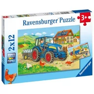 Puzzle - Ravensburger On the Construction Site and Farm Puzzle 2x12st. 76161 - miniaturka - grafika 1