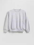 Bluzy dla dziewczynek - Reserved - Bluza z haftowanym napisem - jasnoszary - miniaturka - grafika 1