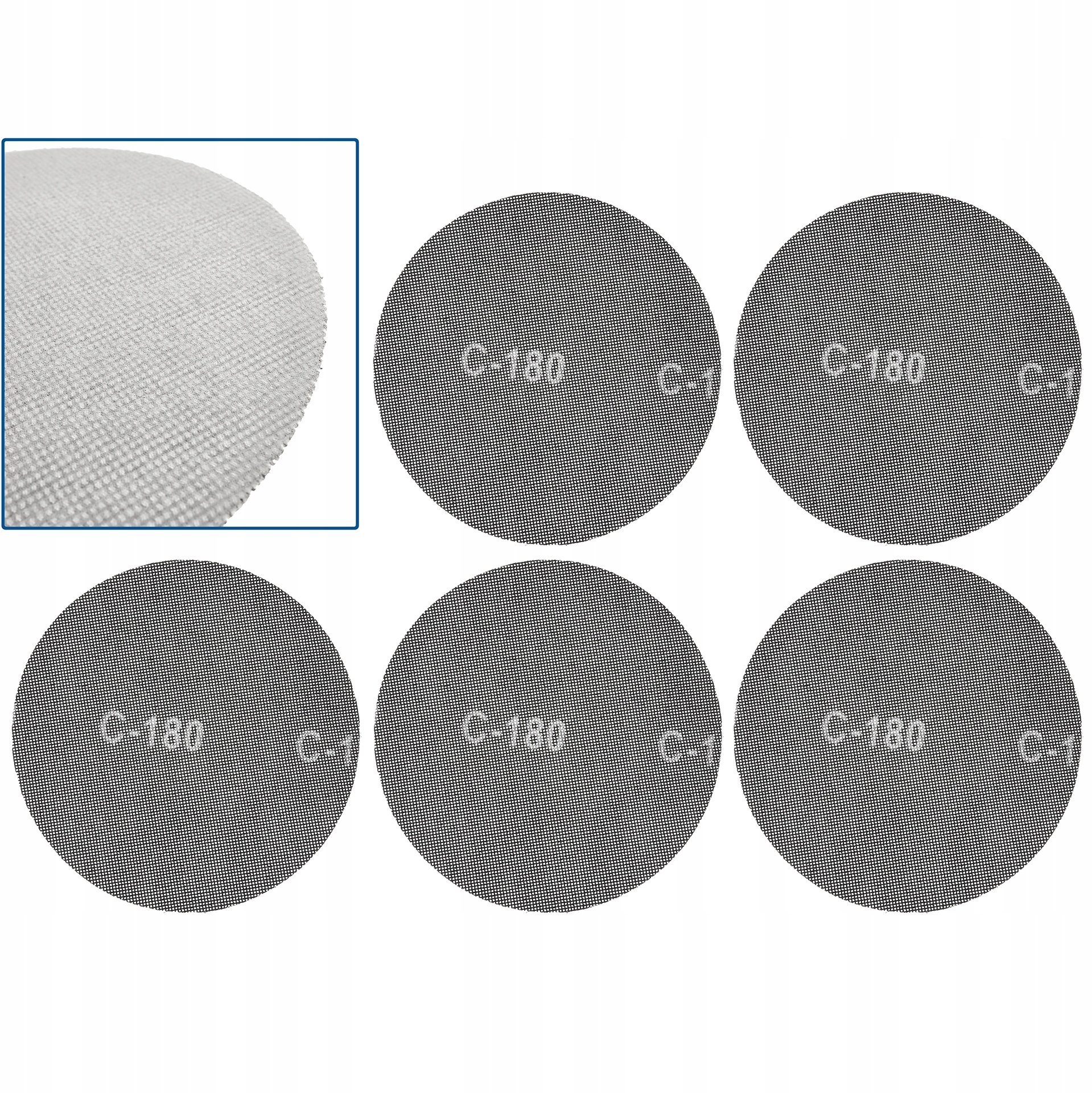 Geko Siatka ścierna na rzep 225mm P180 5/250