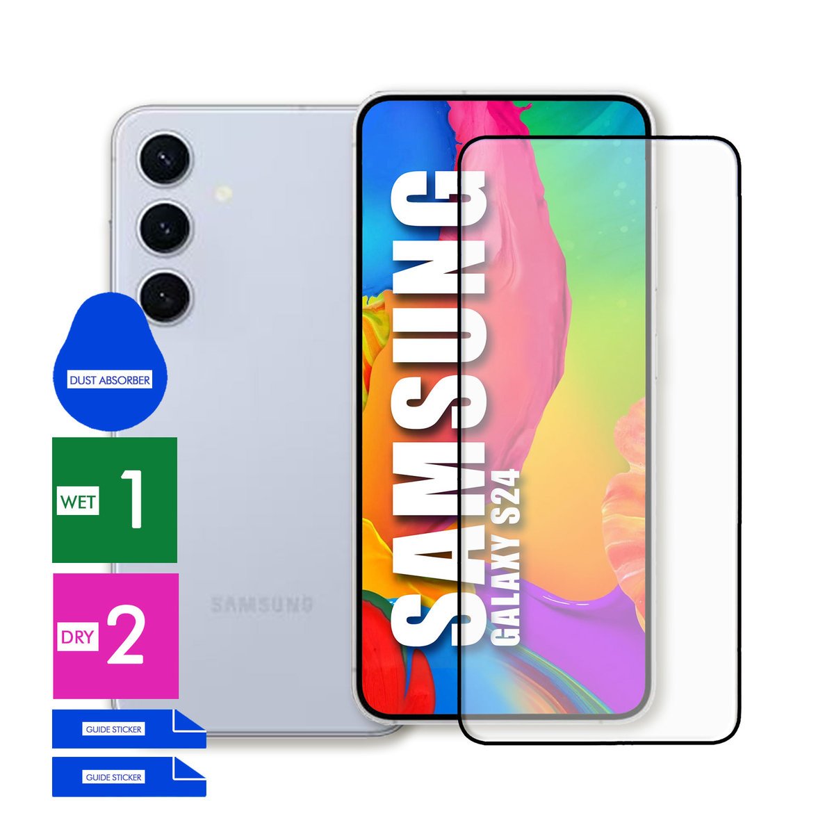 SZKŁO OCHRONNE DO SAMSUNG GALAXY S24 HARTOWANE 9H PEŁNE CAŁY EKRAN 5D