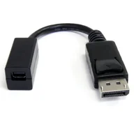 Kable komputerowe i do monitorów - StarTech DP2MDPMF6IN kabel DisplayPort 0,152 m Mini DisplayPort Czarny DP2MDPMF6IN - miniaturka - grafika 1