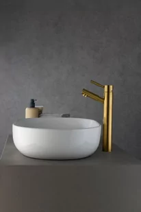 DEN-BUW.050 ZŁOTY SZCZOTKOWANY(MAT) - Baterie umywalkowe - miniaturka - grafika 1