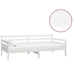Lumarko Łóżko dzienne z materacem, 90x200 cm, białe, drewno sosnowe - Łóżka - miniaturka - grafika 3