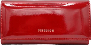 Peterson Duży portfel damski z lakierowanej skóry naturalnej - Peterson NoSize - Portfele - miniaturka - grafika 1