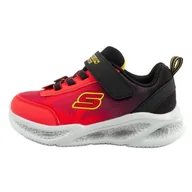 Buty dla dziewczynek - Buty Skechers S Lights-Meteor Jr 401495N/RDBK czerwone - miniaturka - grafika 1