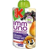 Desery dla dzieci - Kubuś Mus owocowy jabłko, gruszka, czarny bez Immuno Odporność 100 g - miniaturka - grafika 1