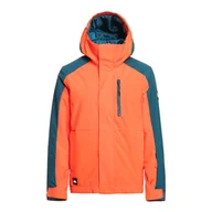 Kurtki narciarskie - Dziecięca Kurtka ocieplana QUIKSILVER MISSION BLOCK YOUTH JK EQBTJ03180-NNK0 – Pomarańczowy - miniaturka - grafika 1