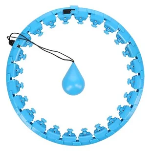 FH01 BLUE HULA HOP Z OBCIĄŻNIKIEM - Pozostały sprzęt i akcesoria do ćwiczeń - miniaturka - grafika 1