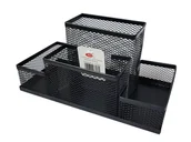 Przyborniki na biurko - NET Przybornik biurko siatka czarny 4A Jumbo Net Z3318A - miniaturka - grafika 1