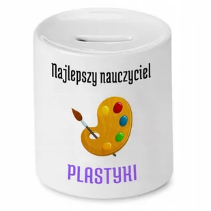 SKARBONKA NA DZIEŃ NAUCZYCIELA NAUCZYCIEL PLASTYKI z Nadrukiem ze Zdjęciem - Skarbonki - miniaturka - grafika 1