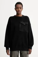 Bluzy damskie - G-Star bluza bawełniana 0 damska kolor czarny gładka D27733.E312 - miniaturka - grafika 1