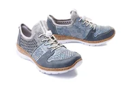 Półbuty damskie - RIEKER SNEAKER N4255-12 blue, półbuty damskie - Rieker - miniaturka - grafika 1