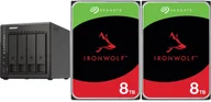 Serwery - Serwer plików Qnap TS-453E-8G + 2x Seagate IronWolf 8TB ST8000VN004 - miniaturka - grafika 1