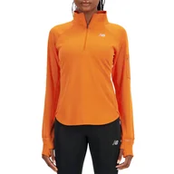 Bluzy sportowe damskie - Bluza New Balance WT23252CEN - pomarańczowa - miniaturka - grafika 1