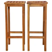 Fotele i krzesła ogrodowe - vidaXL Stołki barowe, 2 szt., lite drewno akacjowe, 30,5x30,5x74 cm - miniaturka - grafika 1