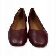 Baleriny - Bordowe balerinki damskie| Klasyczne i wygodne na co dzień i do pracy 40 - miniaturka - grafika 1