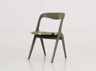 Krzesło zielone, duński design, lata 70, produkcja: Dania - Krzesła - miniaturka - grafika 1