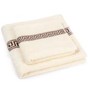 Ręczniki - Zestaw ręczników „Greek” kremowy, 50 x 90 cm, 70 x 130 cm - miniaturka - grafika 1