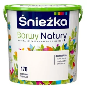 Farba lateksowa Barwy Natury kremowe tulipany 170 2,5 l Śnieżka - Farby wewnętrzne - miniaturka - grafika 1