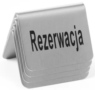 Hendi Tabliczka informacyjna Rezerwacja - zestaw 4 szt. 663714 - Wyposażenie lokali gastronomicznych - miniaturka - grafika 1