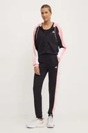 Dresy damskie - adidas dres Boldblock damski kolor czarny IX1110 - miniaturka - grafika 1