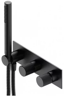 Omnires Contour Bateria wannowo-prysznicowa podtynkowa z zestawem antracyt CT8035/1AT - Baterie podtynkowe - miniaturka - grafika 1