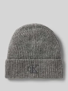 Czapka beanie z wyhaftowanym logo model ‘THICK’ - Czapki damskie - miniaturka - grafika 1
