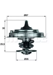 Termostat, płyn chłodzący Mahle TX 34 87D - Termostaty - miniaturka - grafika 1