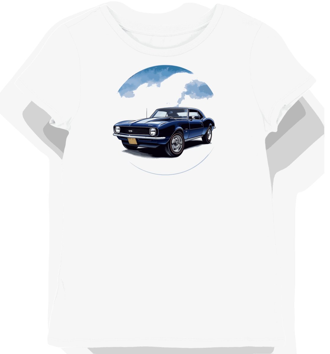 Koszulka damska biała z Eleganckim Motywem Klasycznego Camaro XL