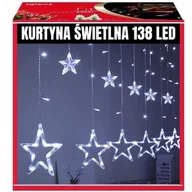 Girlandy - Kurtyna Świetlna 138LED Lampki Zewnetrzna 3M Na Okno Wewnetrzna Balkon - miniaturka - grafika 1