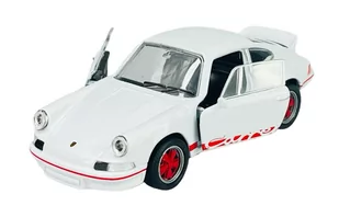 Welly 1973 Porsche 911 Carrera Rs 2.7 Biało-Czerwony 1:34 Samochód Nowy Metalowy Model - Samochody i pojazdy dla dzieci - miniaturka - grafika 1