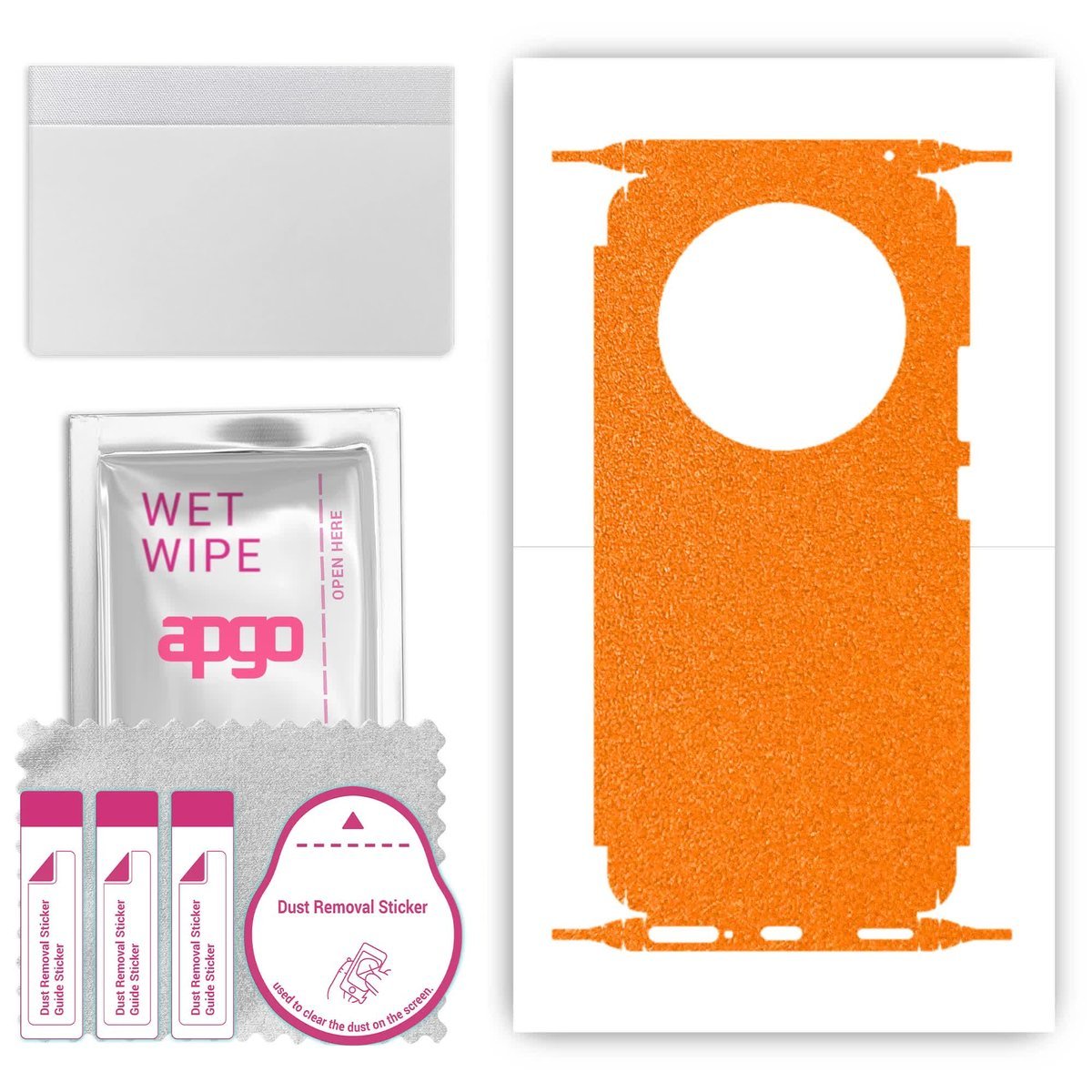 Folia naklejka skórka strukturalna na TYŁ+BOKI do Oppo A3 Pro - Pomarańczowy Pastel Matowy - apgo SKINS