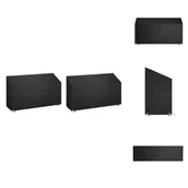 Pokrowce na meble ogrodowe - vidaXL Pokrowce na ławki ogrodowe 2 szt. 12 oczek 210x70x70/88 cm - Pokrowce ochronne na meble ogrodowe - miniaturka - grafika 1