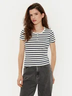 Koszulki i topy damskie - Tommy Jeans T-Shirt DW0DW19502 Kolorowy Slim Fit - miniaturka - grafika 1