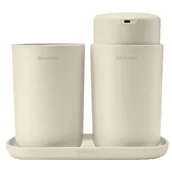 Akcesoria łazienkowe - Brabantia 223402 - renew - zestaw akcesoriów łazienkowych - soft beige kod: 22 34 02 - miniaturka - grafika 1