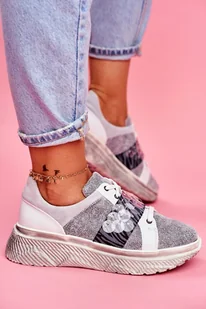 Obuwie Sportowe Sneakersy Damskie Skórzane Maciejka 04448-03-36 - Sneakersy damskie - miniaturka - grafika 1