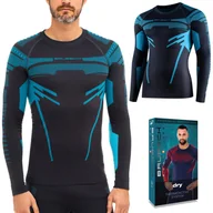 Koszulki męskie - Bluza Męska Termoaktywna Koszulka Długi Rękaw Brubeck Dry - Xxl - miniaturka - grafika 1